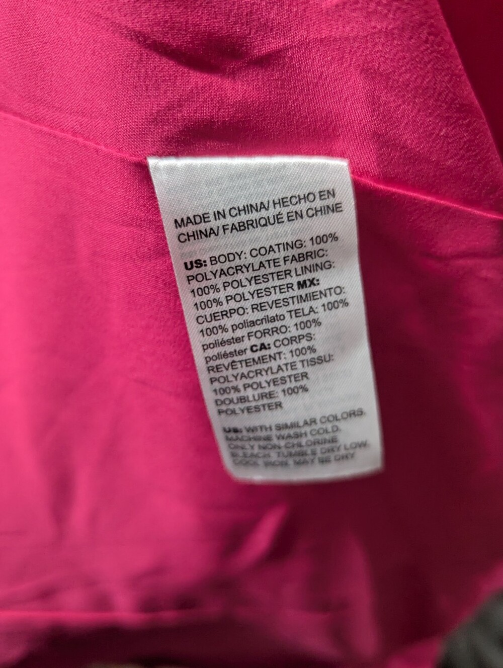 Women's Bright Fuchsia Trench Coat with Tie Belt Chico's Trench Rain Coat Sz 1 - Picture 6 of 7